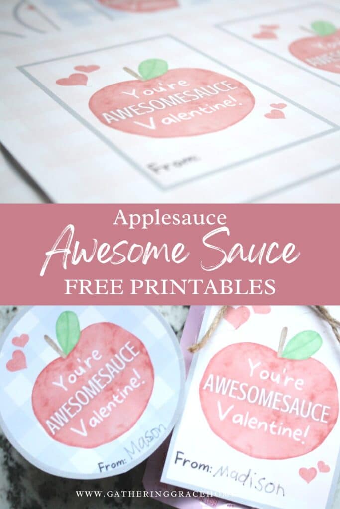 Pinterest pin graphic for awesome sauce Valentine.