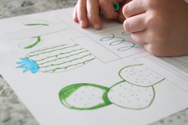 Cactus Template Printable (Free Craft for Kids) - Gathering Grace Home