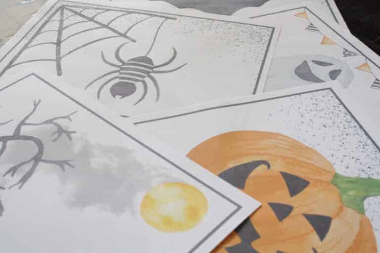 5 Spooky Halloween Playdough Mats (Free Printable)
